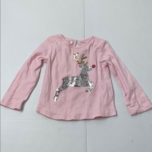 Mud Pie Girls Rudolph Reindeer Sequin Sweatshirt 2